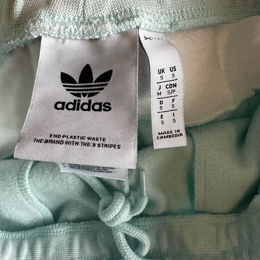 Adidas SST Fleece Shorts Halo Mint/white S - Picture 3 of 10